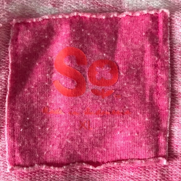 SO Lightweight Pink Stonewashed Full-Zip  Hoodie Sweatshirt Jacket - Size XL(Jr) - Picture 4 of 4